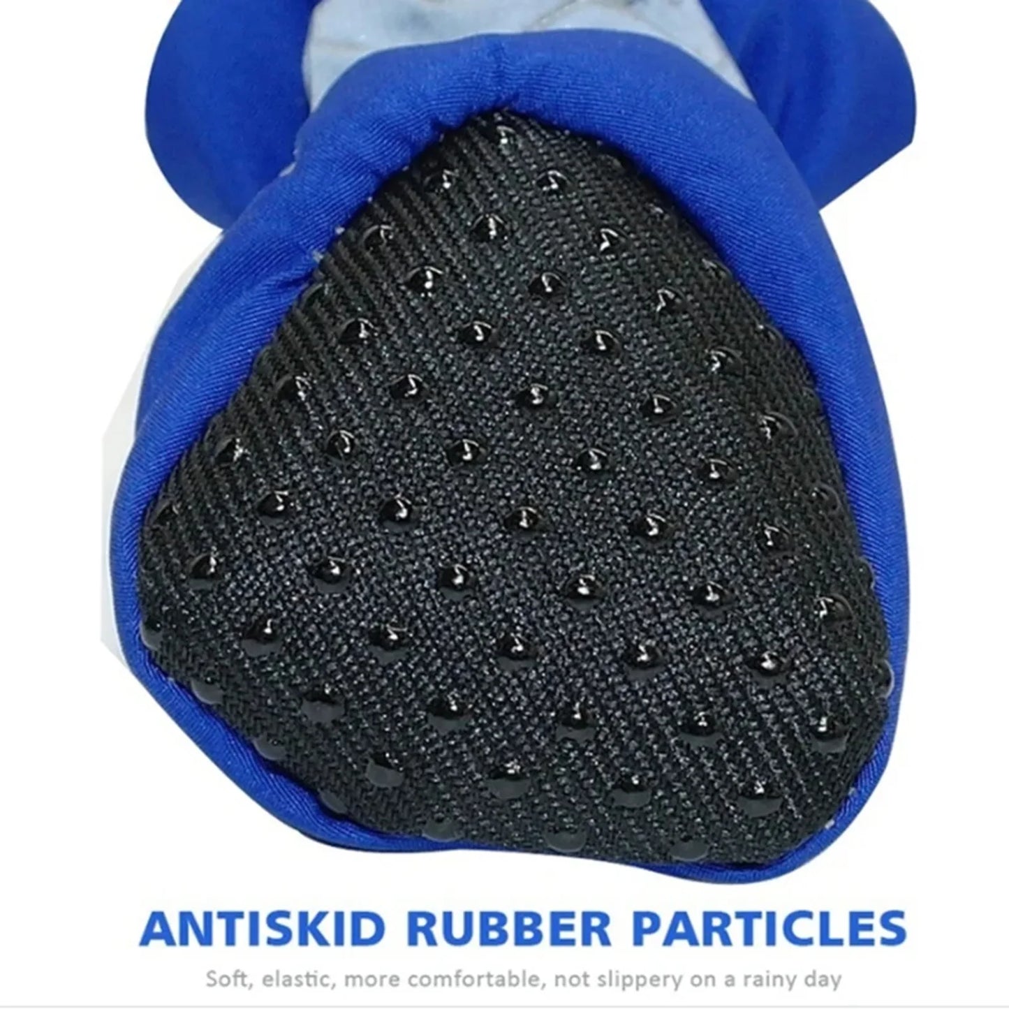 4Pcs/Set Waterproof Pet Dog Shoes Anti-Slip Rain Boots Footwear for Small Cats Dogs Puppy Dog Pet Booties Pet Paw Accessories,M,Bule